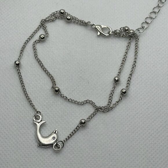 Brand New!! Double strand dolphin and bead bracelet, anklet - Picture 2 of 4